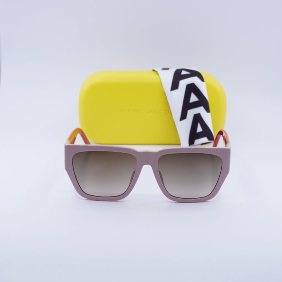 Marc Jacobs MARC 646/S 0C48 HA Square Sunglasses - Pink Red\Brown Gradient - Picture 2 of 10